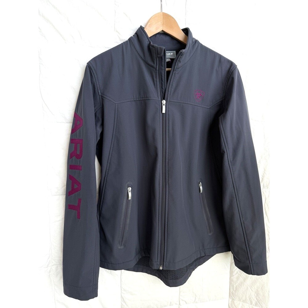 Ariat Women's New Team Softshell Wind & Water Resistant Jacket Grey XL